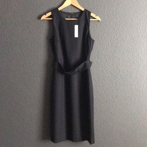 J. Crew Navy Pinstripe Work Dress